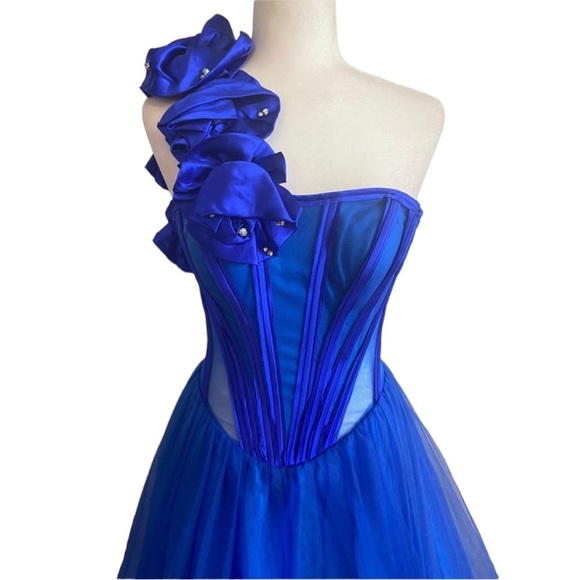 Jovani 159455 Royal Blue Evening Dress - Picture 6 of 8
